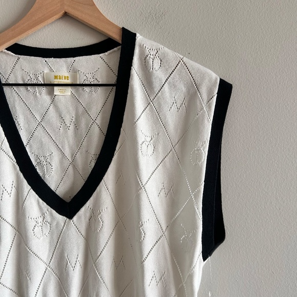 Anthropologie Maeve Violette Icon Logo Vest  Small NWT - Picture 6 of 15